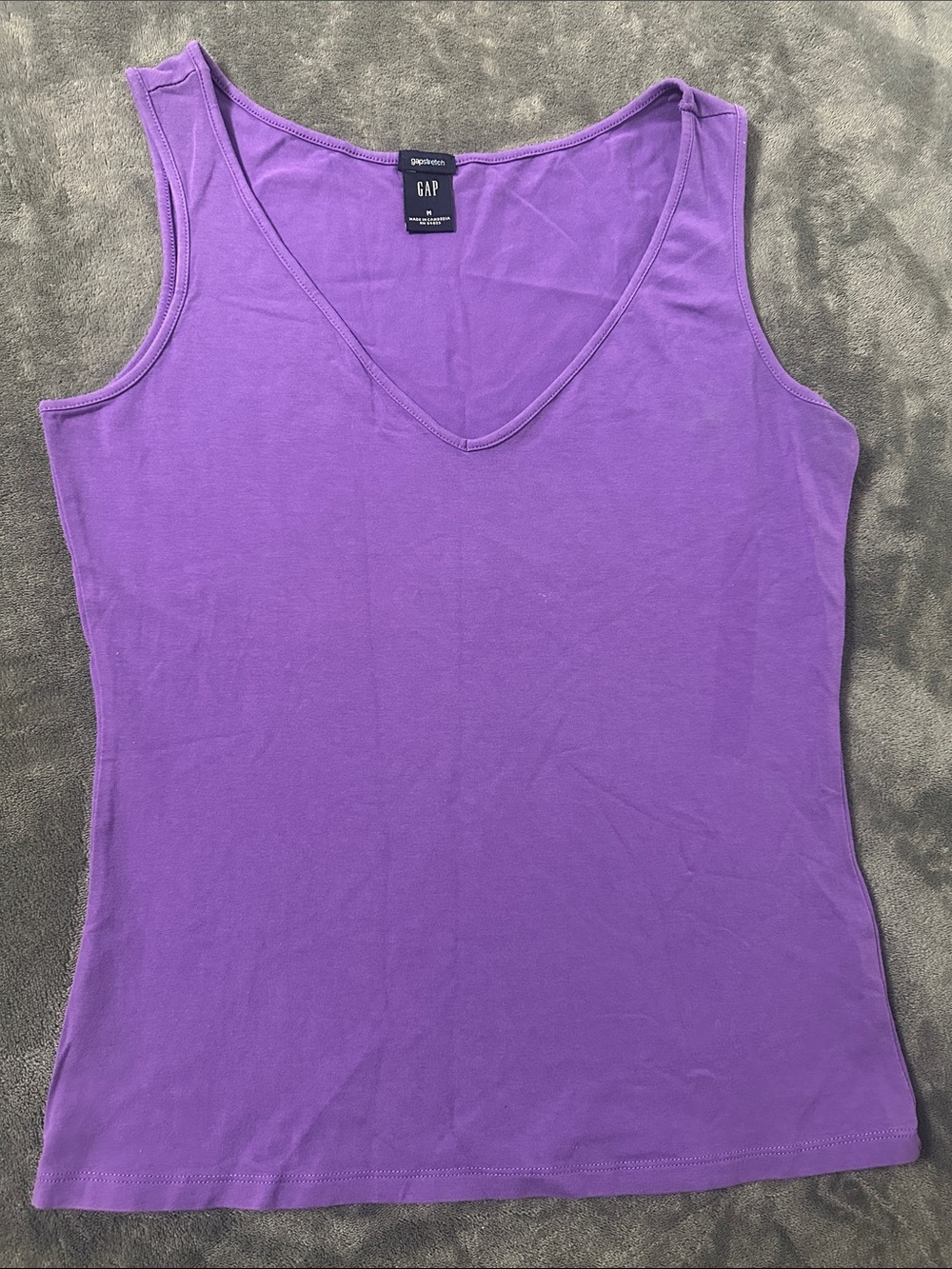 GAP Purple V-Neck Sleeveless Tank